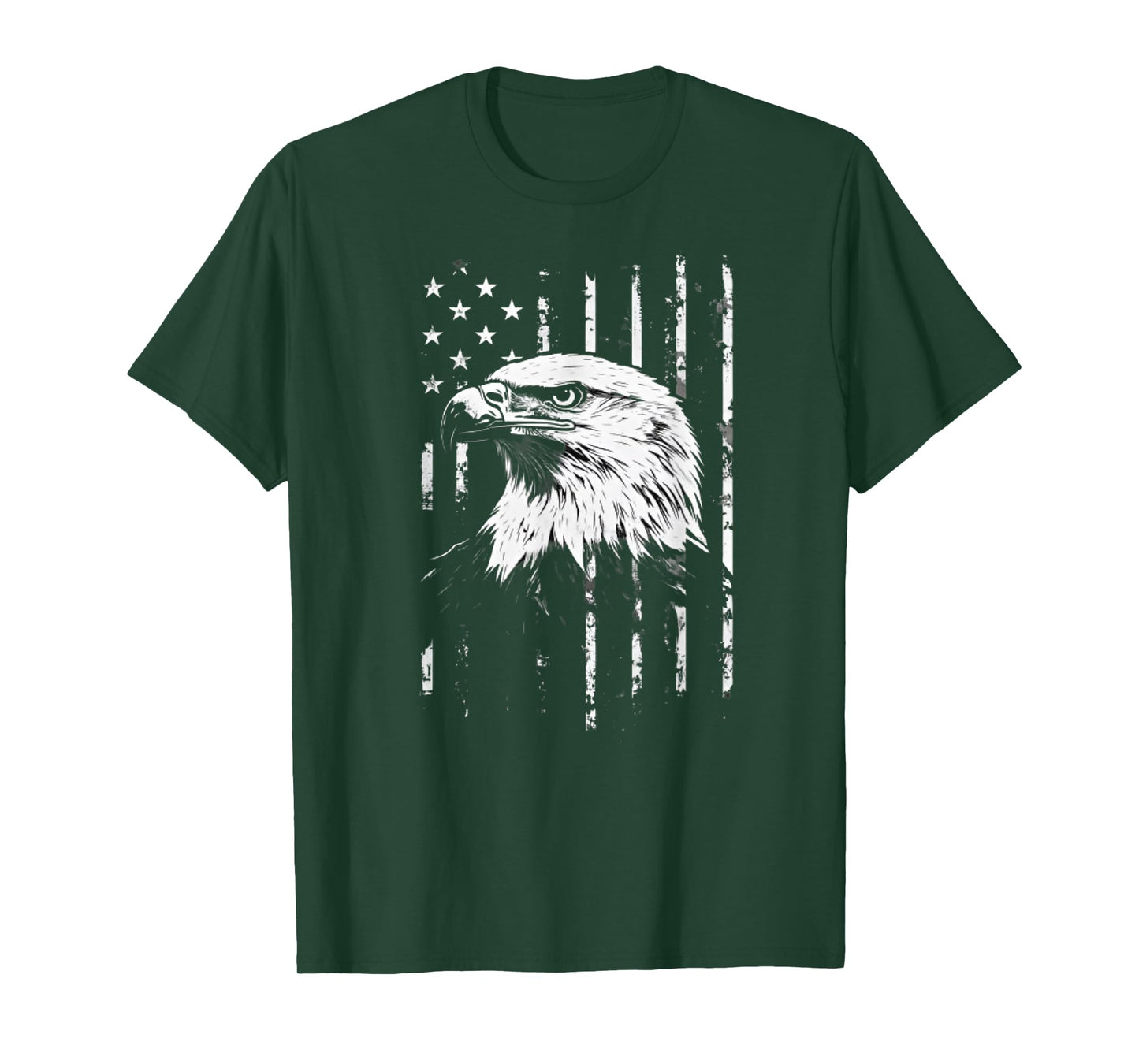 Patriotic American Eagle Men Women 4th of July USA Flag T-Shirt