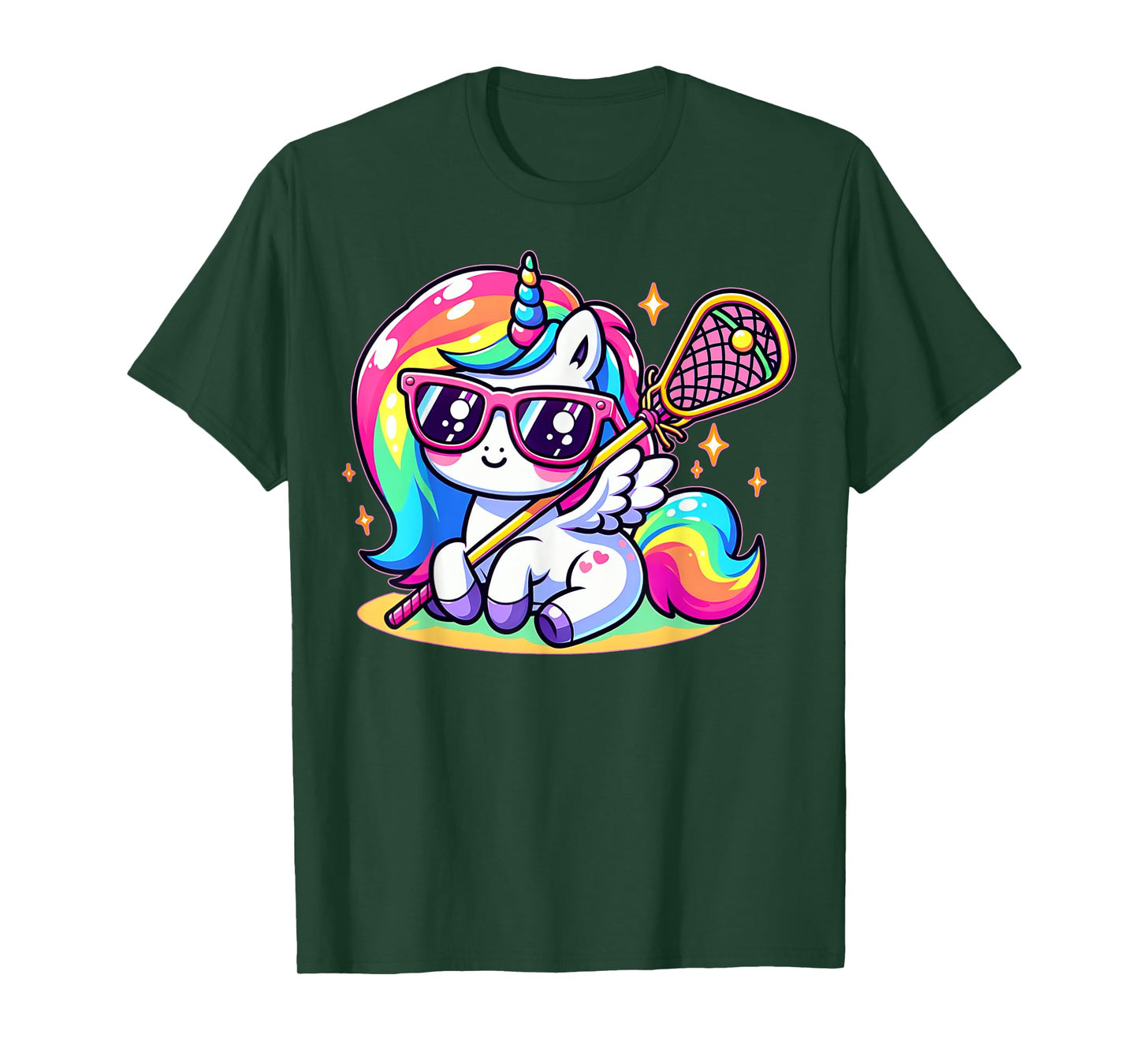 Funny Unicorn Lax Lacrosse Men Boys Girls Youth Teens Sports T-Shirt