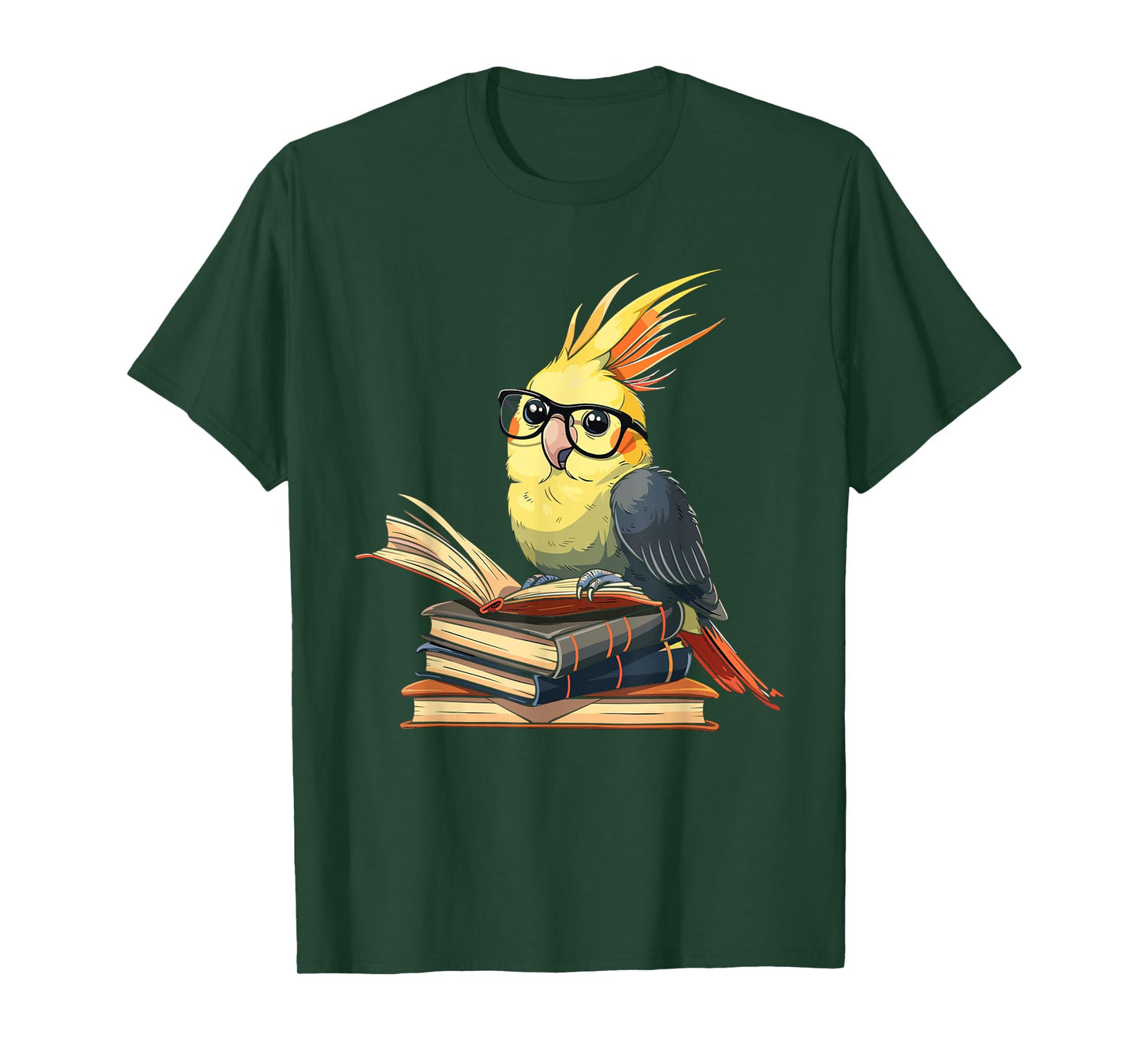 Cockatiel Reading Book Librarian Library T-Shirt