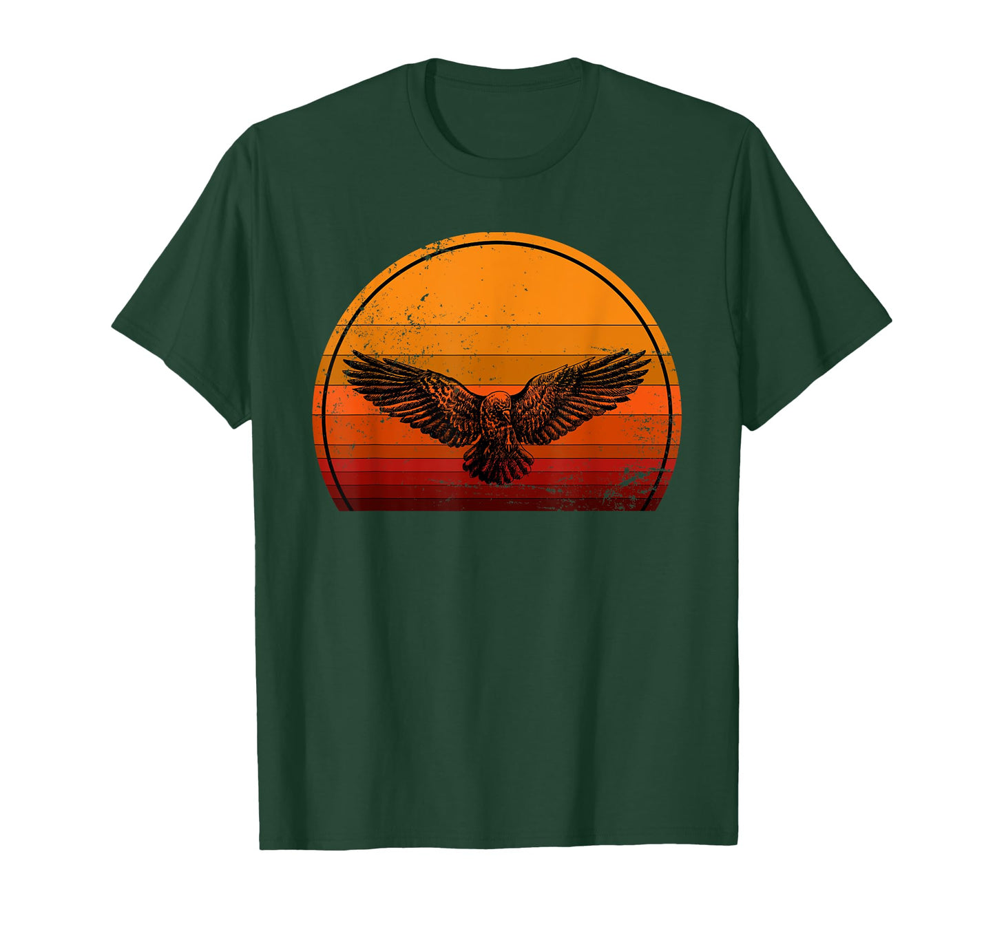 Scary Bird Raven Retro Gift Spooky Crow T-Shirt