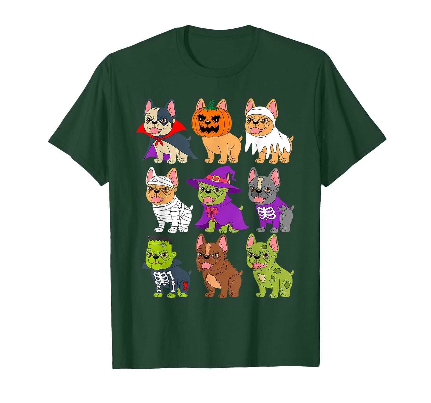 French Bulldog Halloween Costume Dog Lovers Pumpkin T-Shirt
