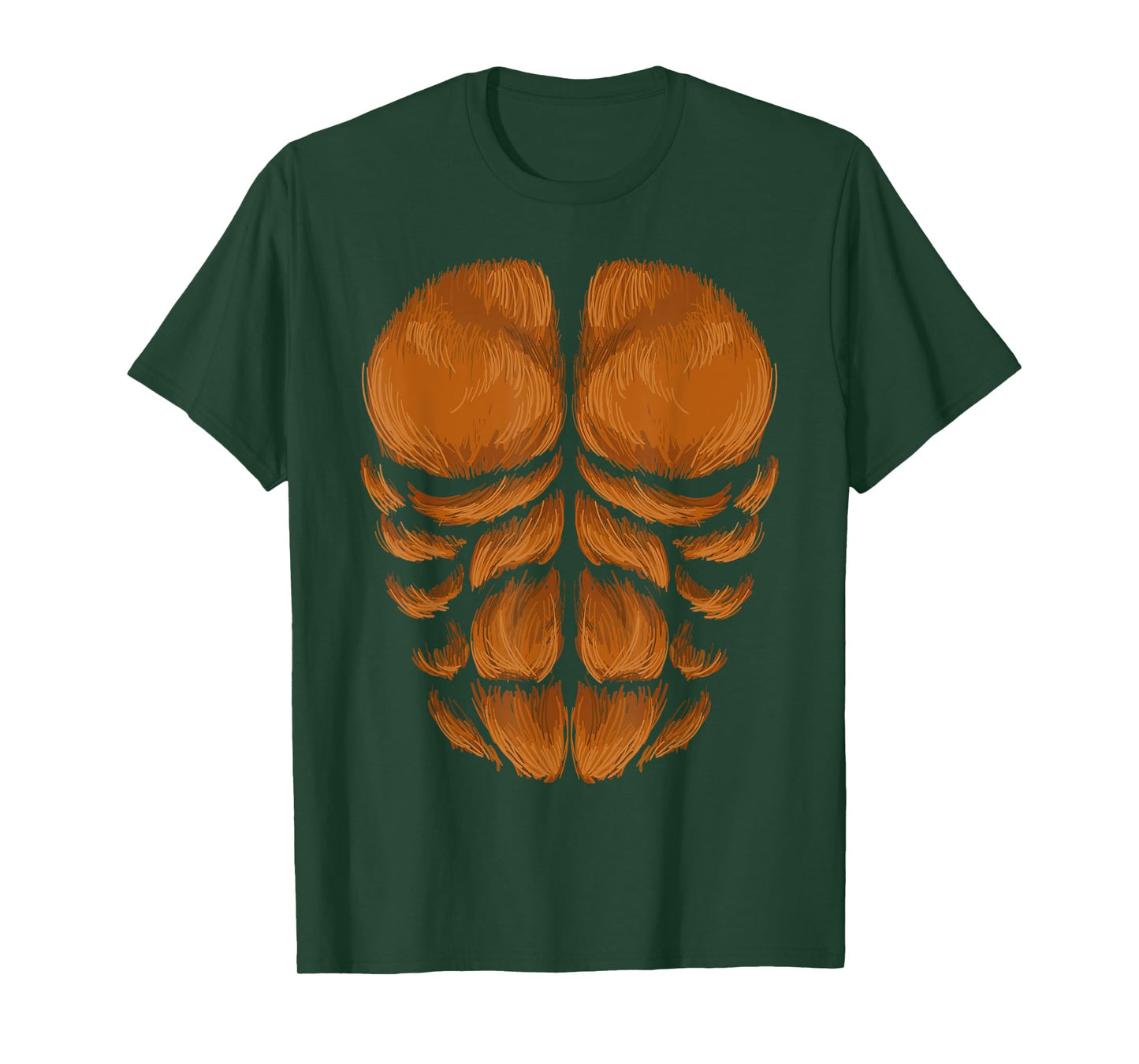 Bigfoot Chest Halloween Costume Hairy Monkey Sasquatch T-Shirt