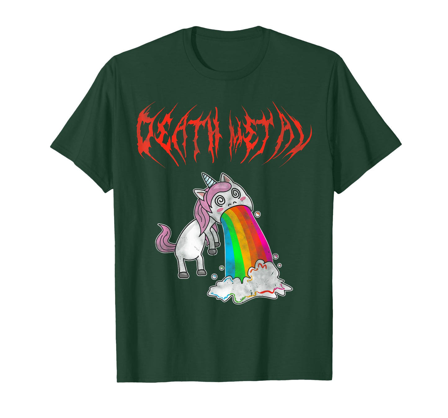 Metal Festival Puking Unicorn Death Metal Unicorn Metalcore T-Shirt