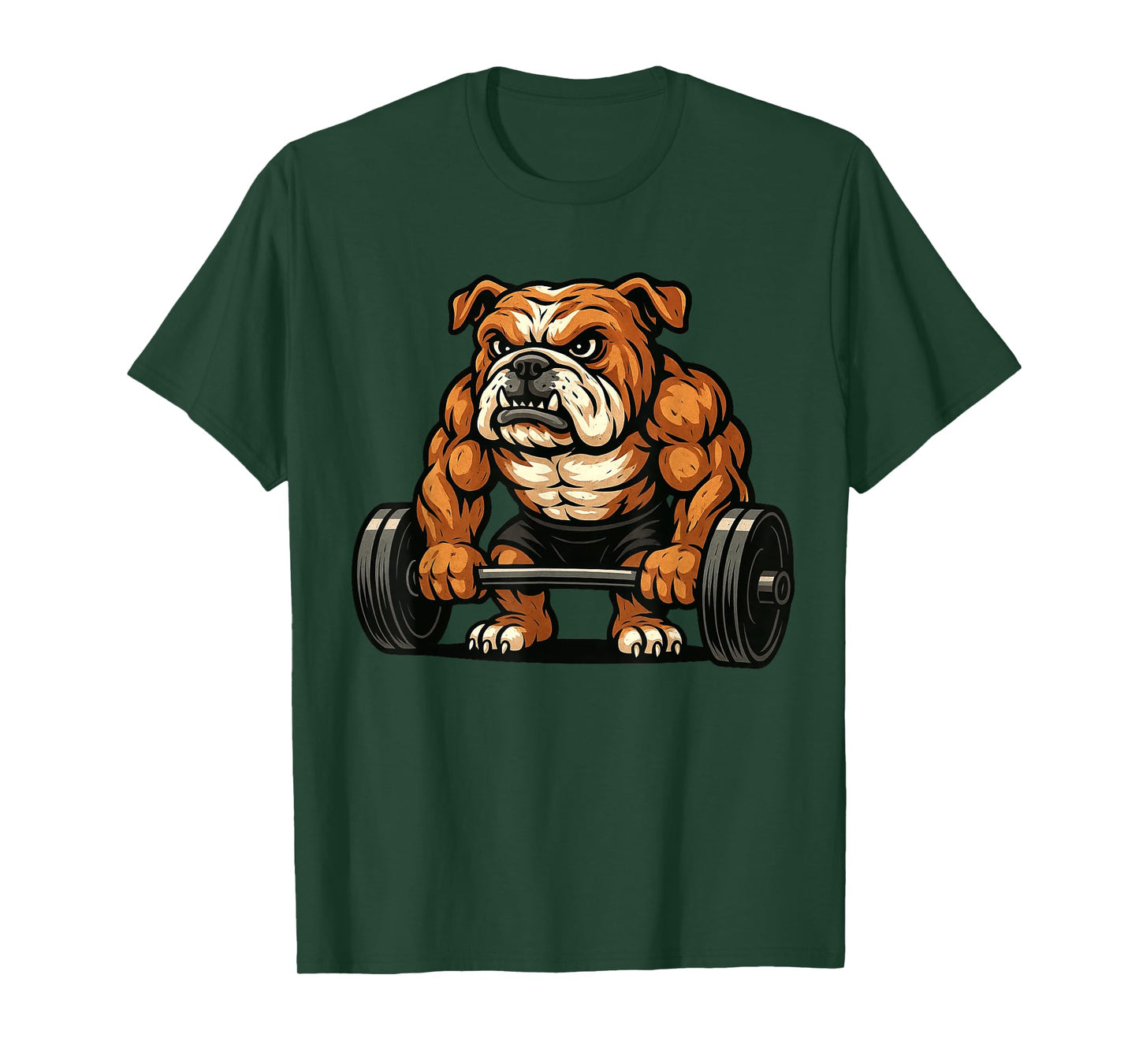 English Bulldog Weightlifting Bodybuilder Workout Gym Dog T-Shirt