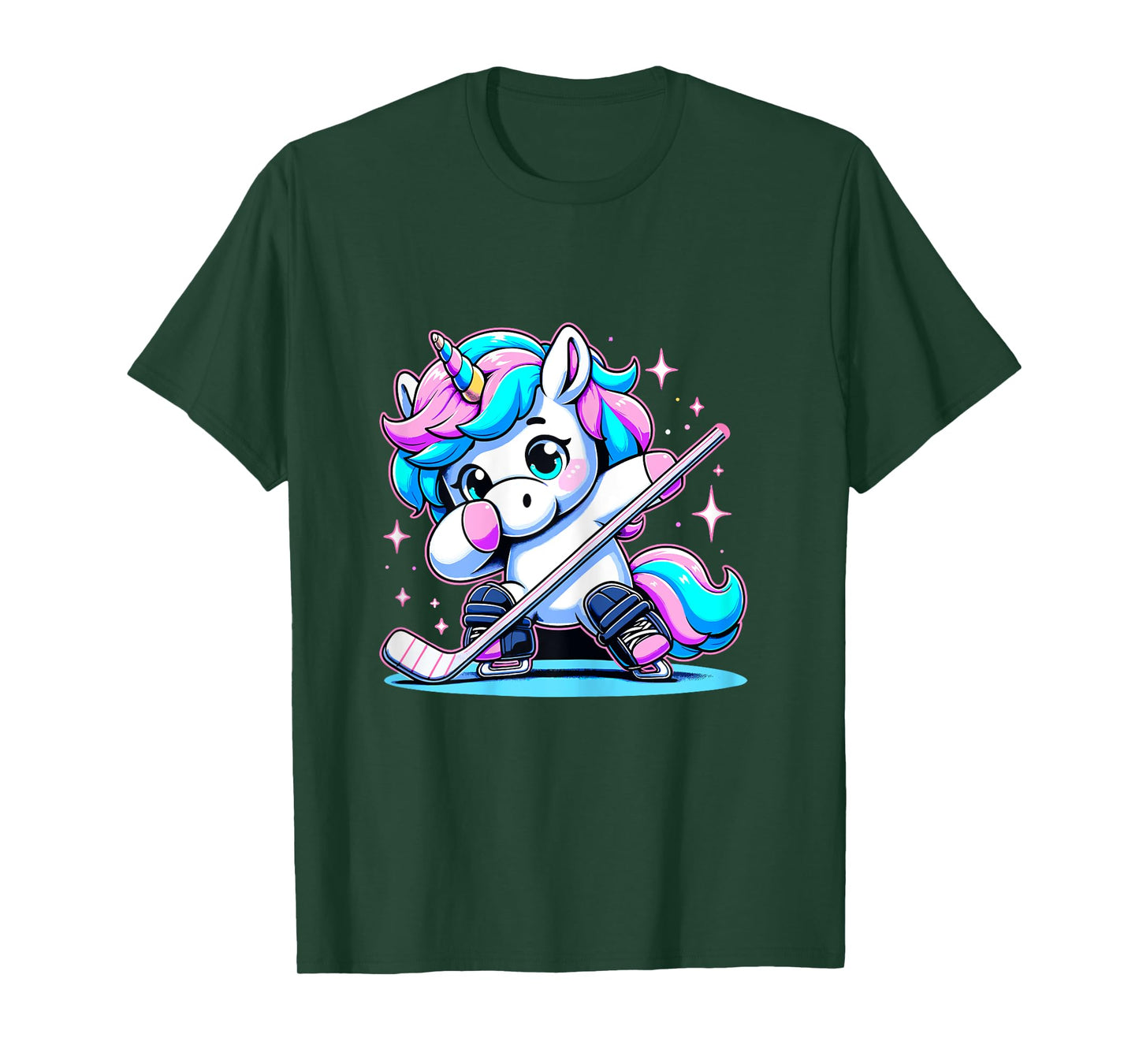 Ice Hockey Unicorn Kawaii Ice Hockey Sister Mom T-Shirt