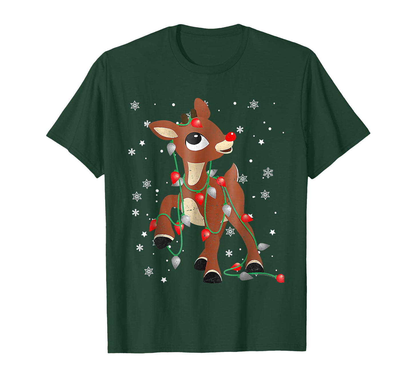 Cute Rudolph The Red Nose Reindeer For Kids And Christmas T-Shirt