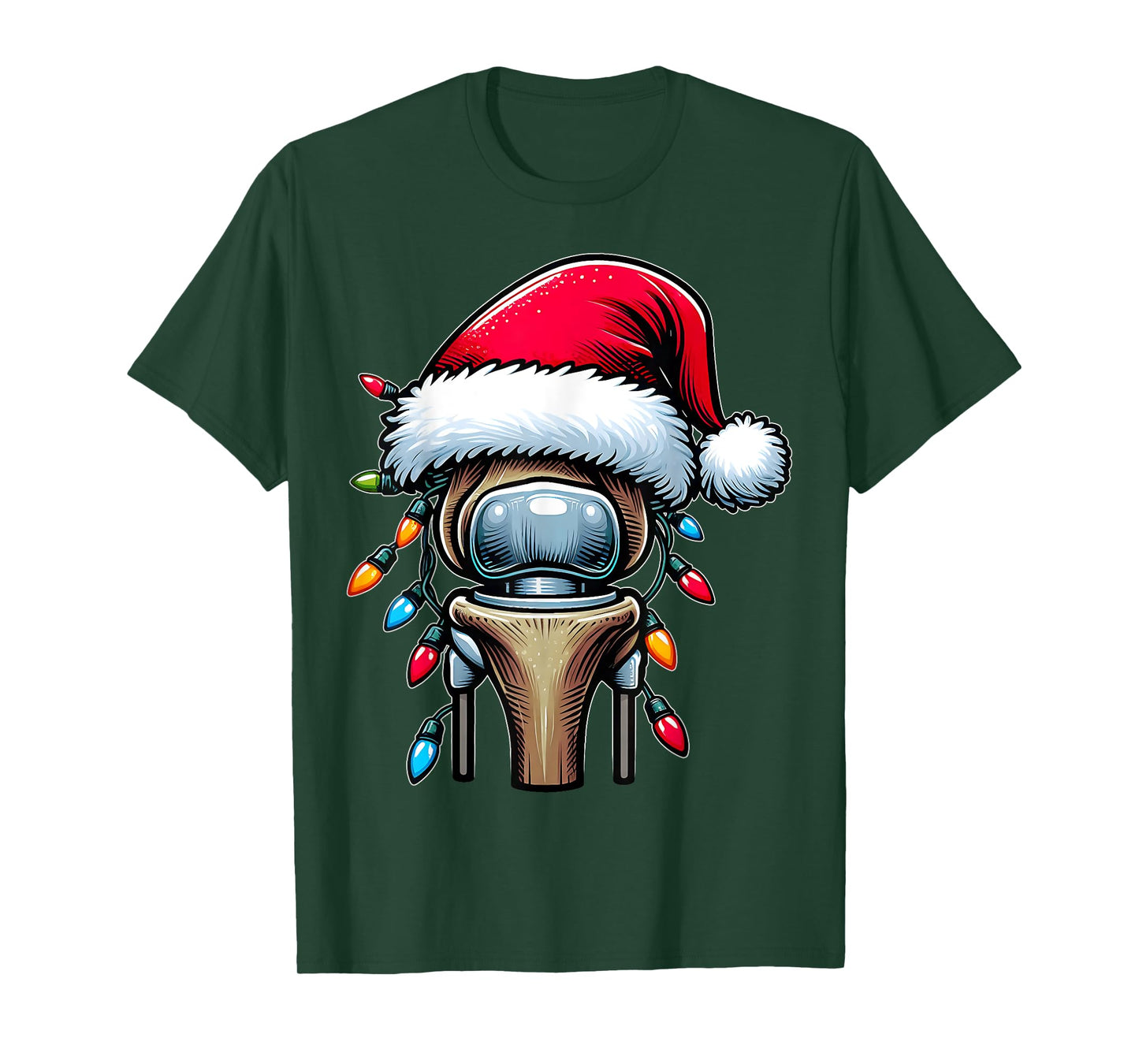 Knee Replacement Bionic Surgery Christmas Hat Xmas T-Shirt