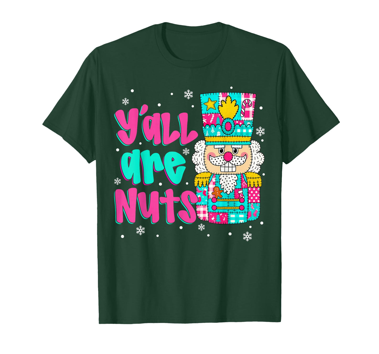 Y'all are Nuts Nutcracker Pink Christmas Matching Family T-Shirt