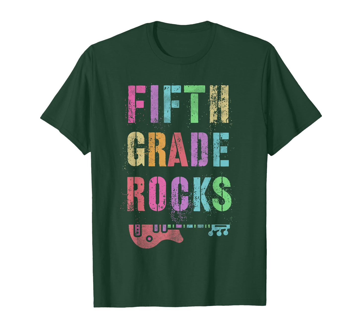 5th GRADE ROCKS Test Teacher Rockstar Squad Fifth Gr I Teach Men Women Kids T-Shirt