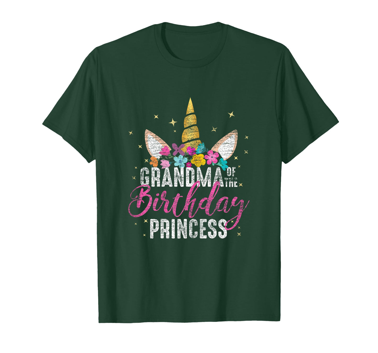 Grandma Of The Birthday Princess Gifts Unicorn Birthday T-Shirt