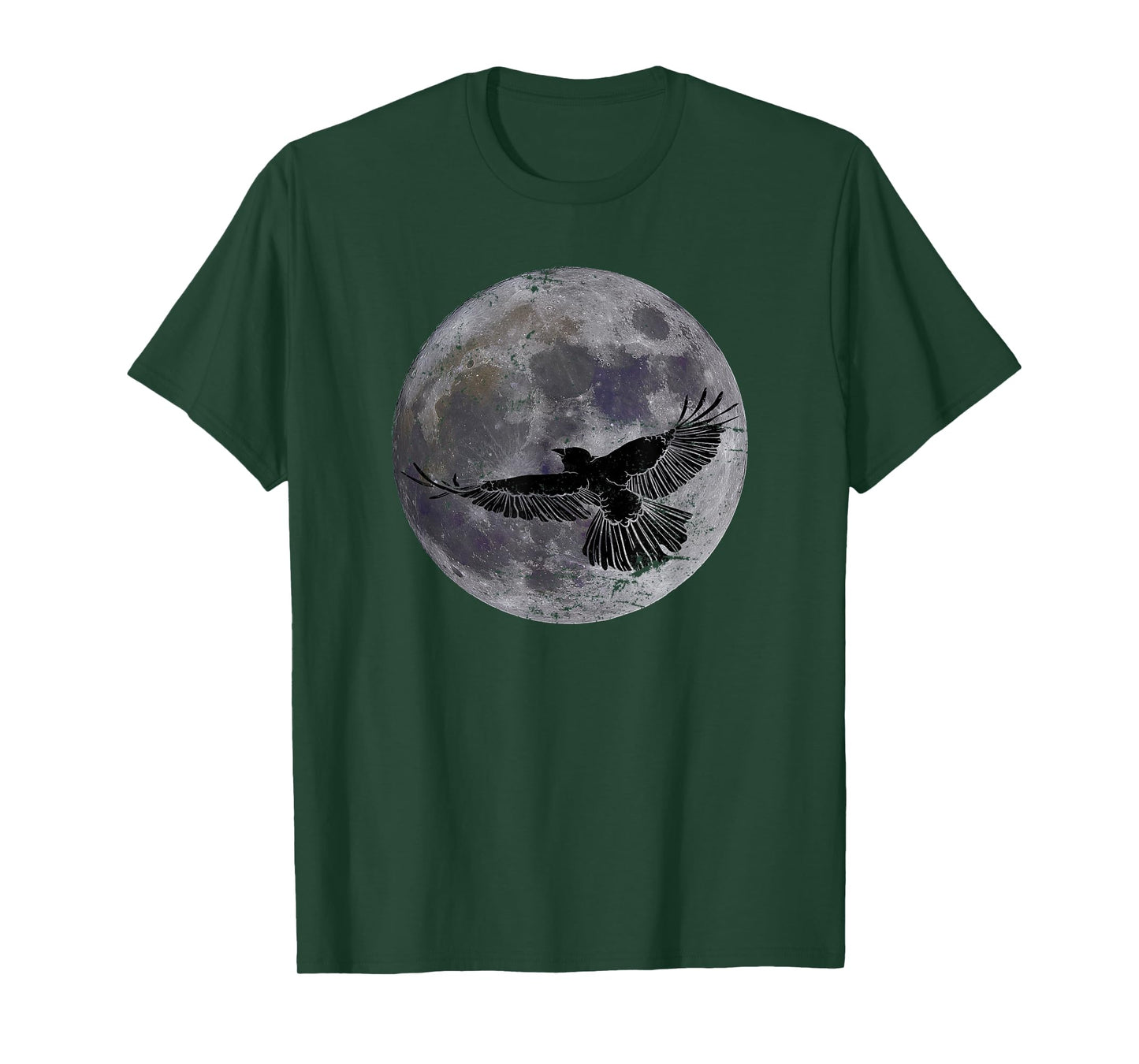 Moon Crow Gift Halloween Night Scary Bird Raven T-Shirt