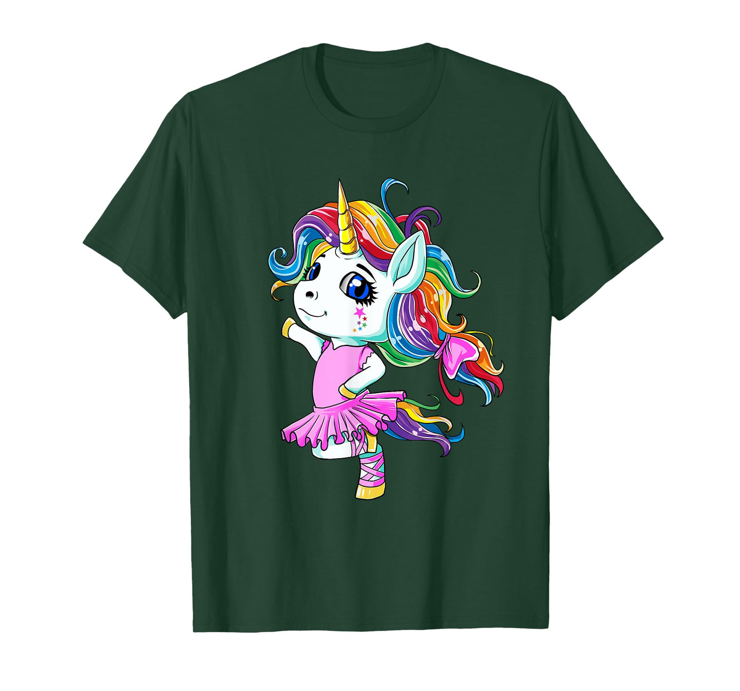 Rainbow Ballet Dancer Unicorn T-Shirt