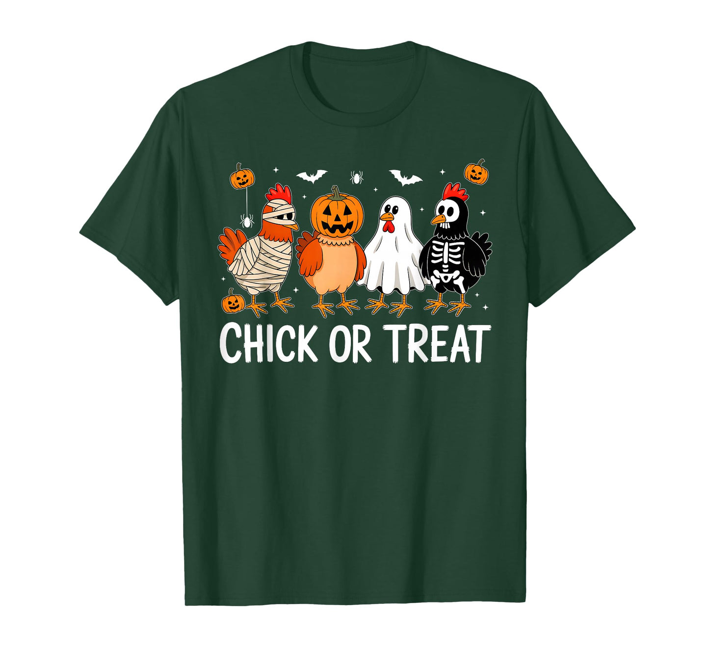 Funny Chicken Halloween Pumpkin Chick Or Treat Chicken Lover T-Shirt