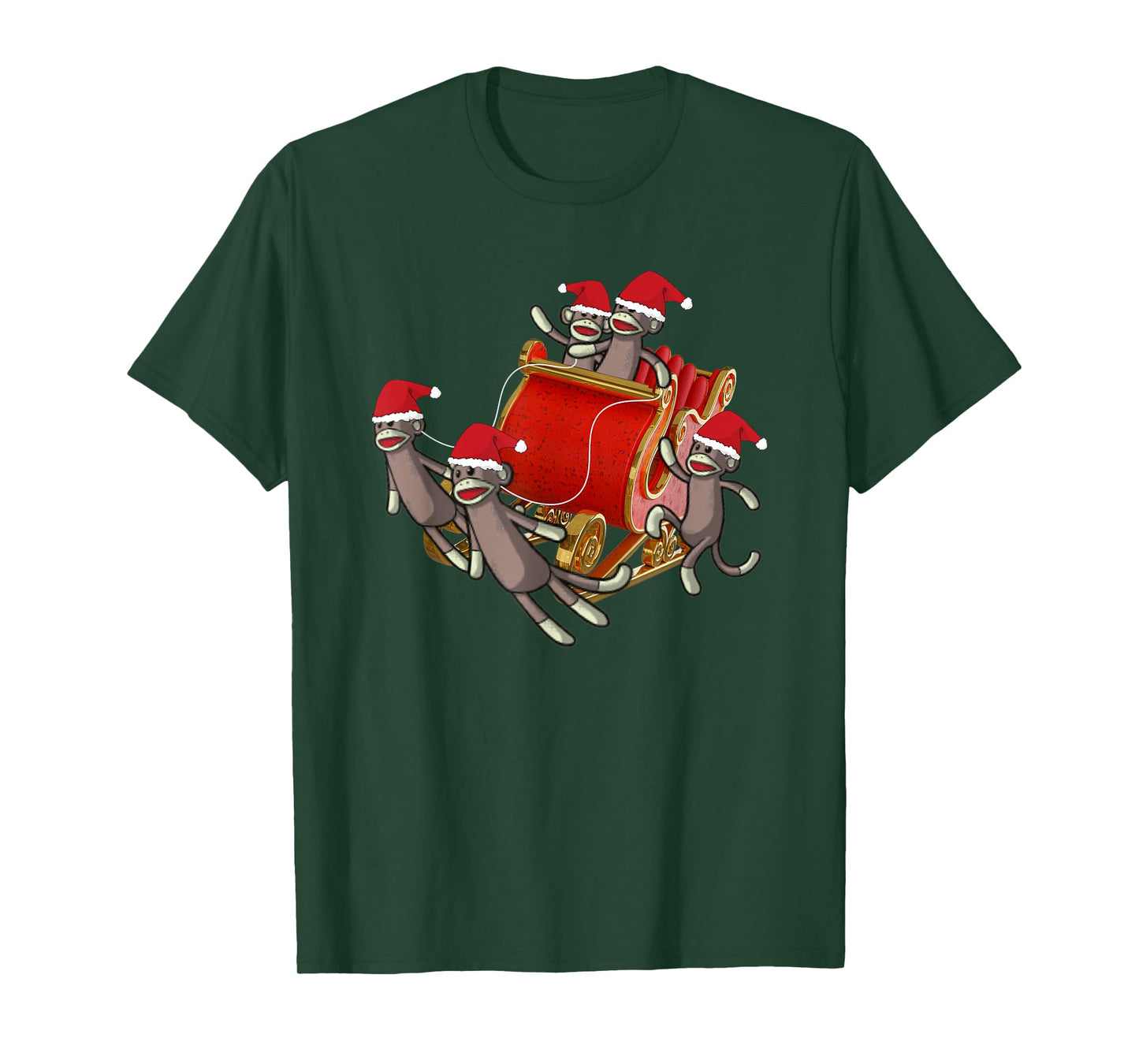 Sock Monkeys Take Over Christmas Funny Sock Monkey T-Shirt