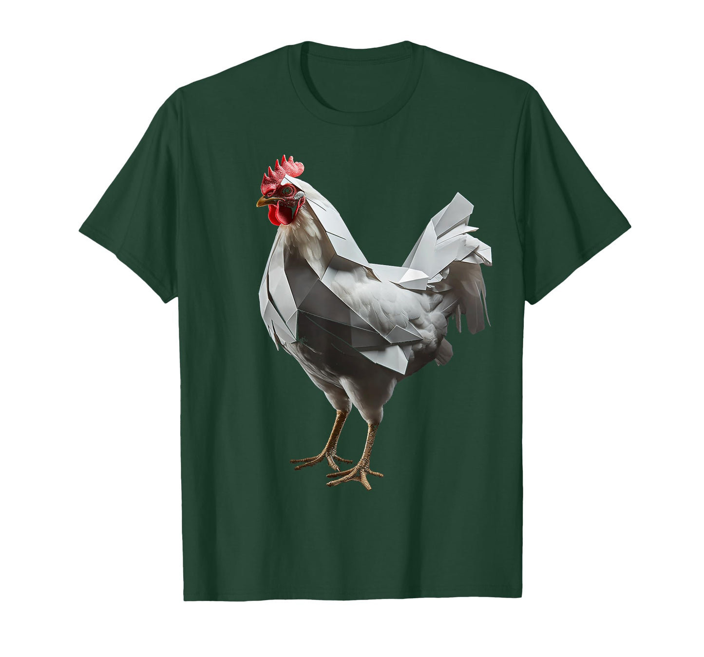 Chicken Art Polygon Animal Graphic Chicken T-Shirt