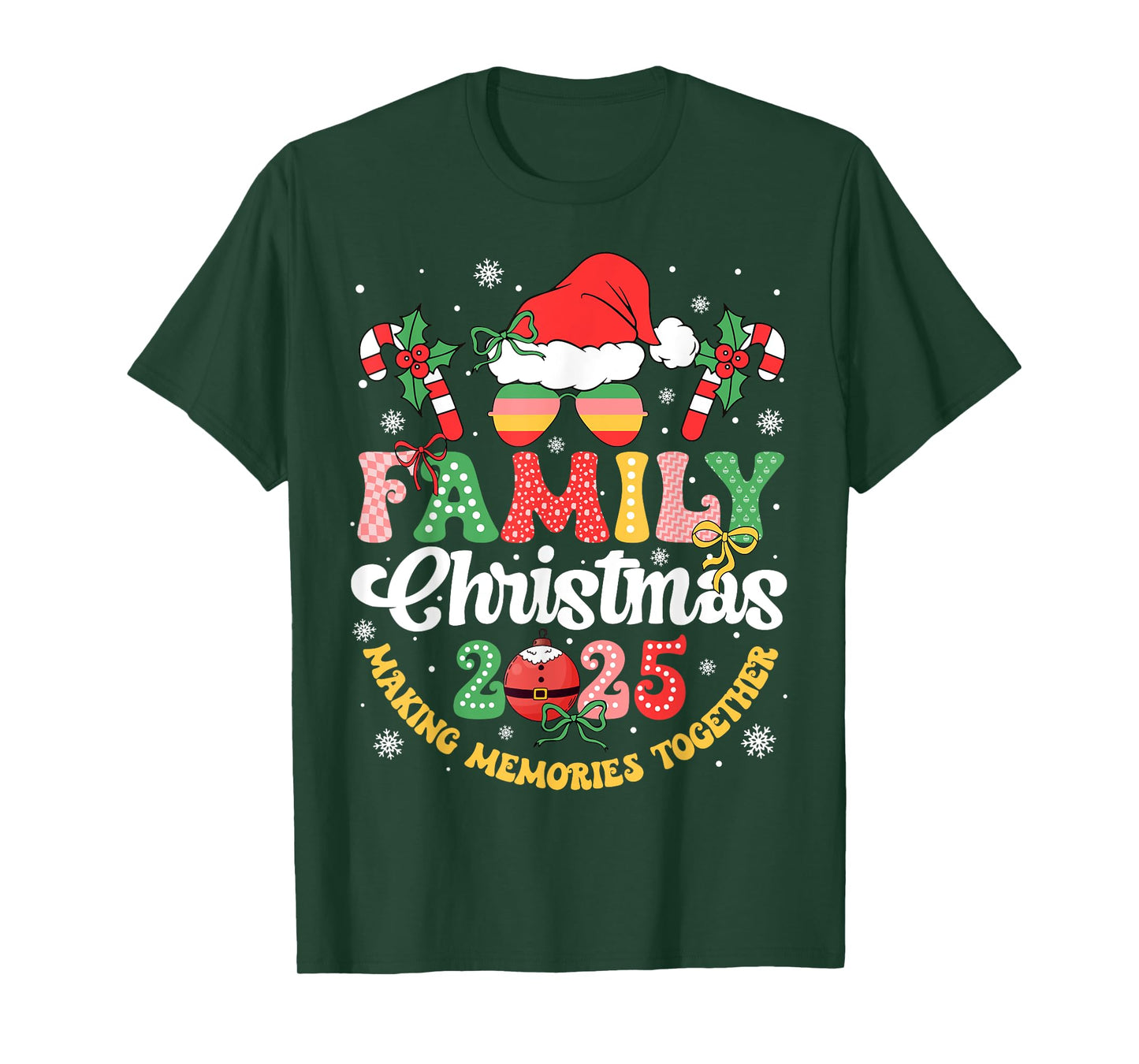 Family Christmas 2025 Matching Group Outfit Xmas Squad Santa T-Shirt