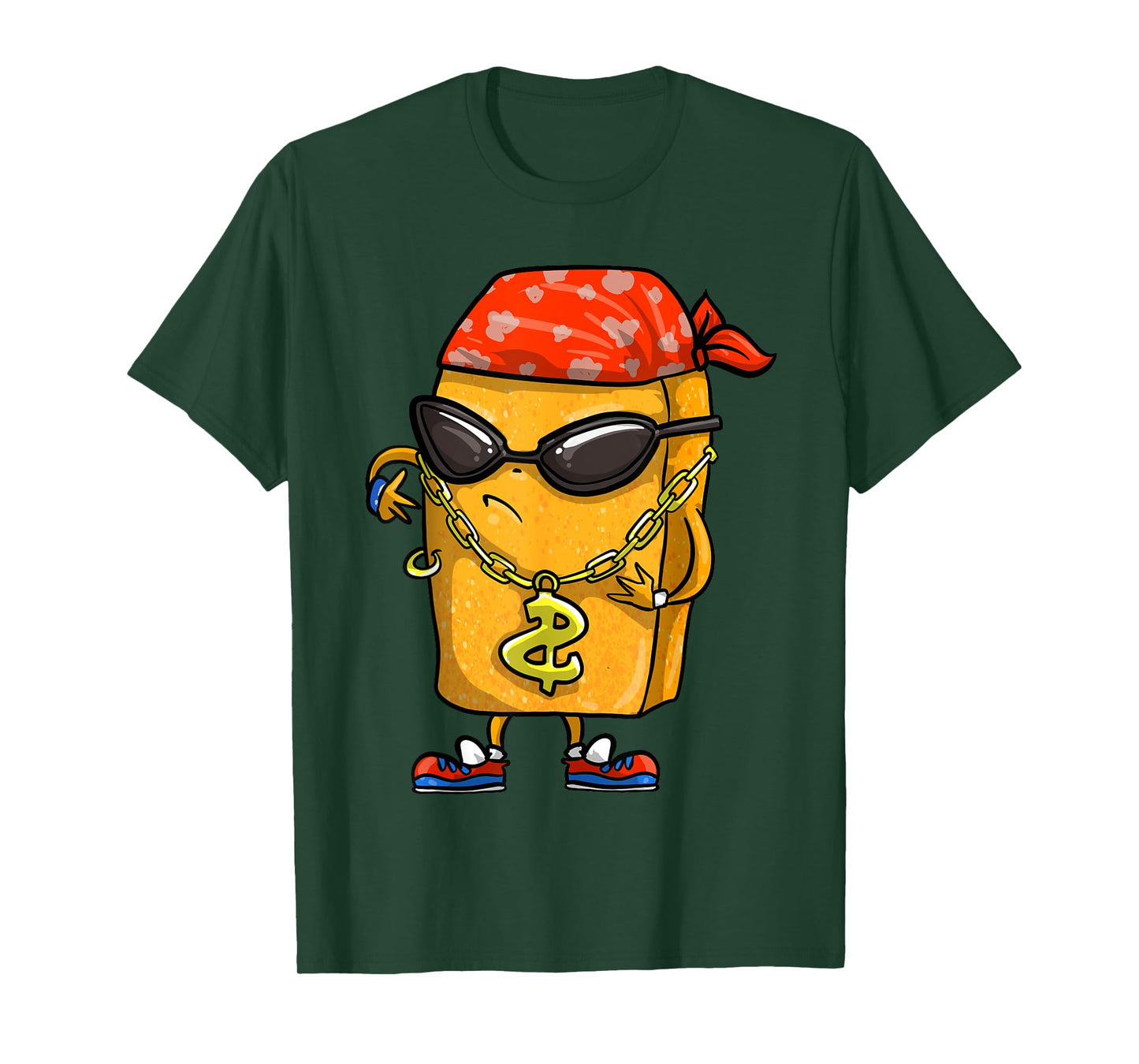 Funny Chicken Nugget Gift For Kids Cool Gangster Nug Life T-Shirt