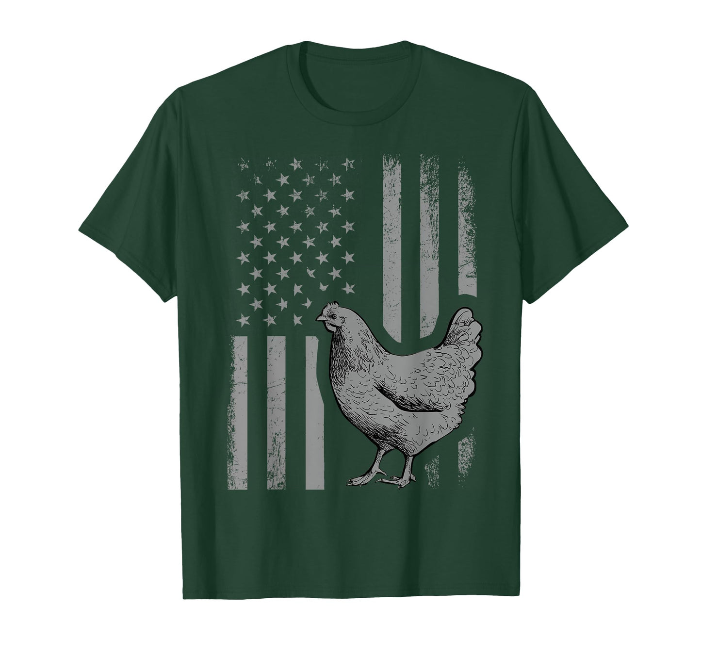 American Flag Chicken Lover Gift Patriotic Flag Gift Men T-Shirt