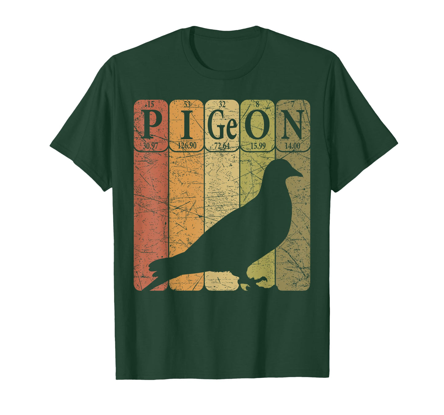 Pigeon Periodic Table Elements Birdwatching Ornithology T-Shirt
