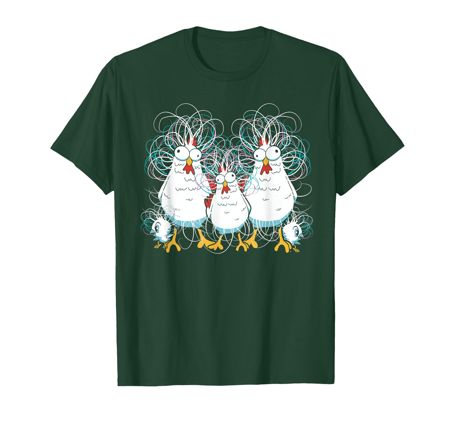 Funny Chicken Art Crazy Chicken Family Chicken Lover Farmer T-Shirt