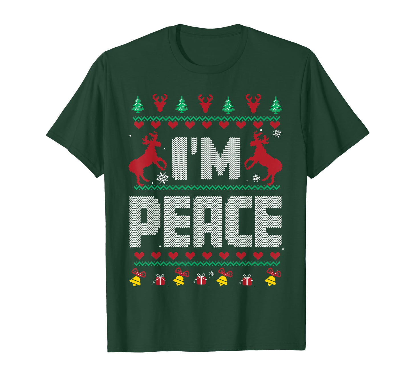 I Come In Peace - I'm Peace Xmas Matching Couples Christmas T-Shirt