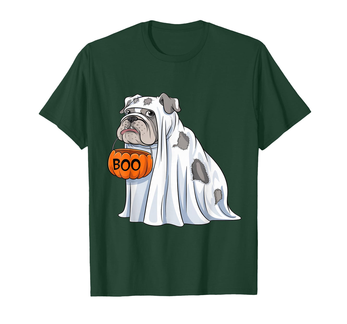 Halloween Dog English Bulldog Cute Ghost Costume Boo T-Shirt