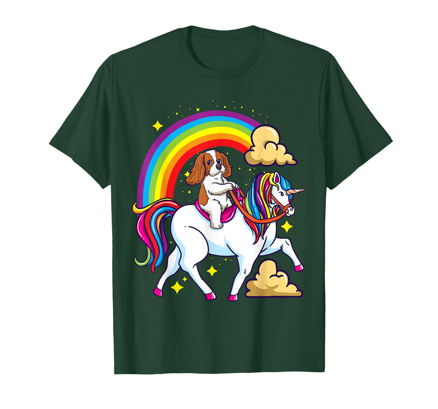 Cavalier King Charles Spaniel Ruby and Unicorn Gifts T-Shirt