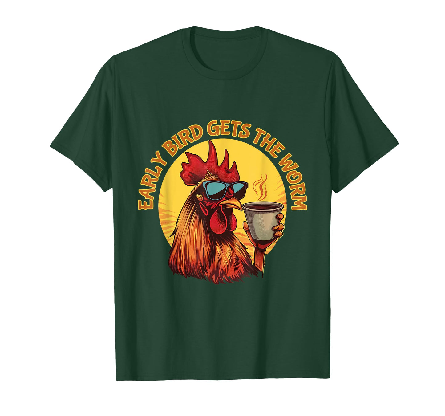 Funny Early Bird Morning Coffee Hustler T-Shirt