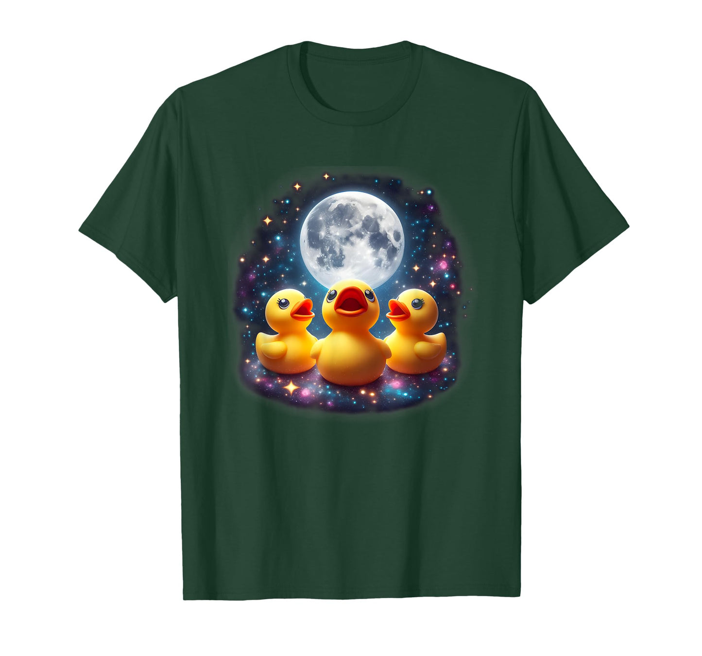 Howling At The Moon - Cute Rubber Duck Weird Funny Gift T-Shirt