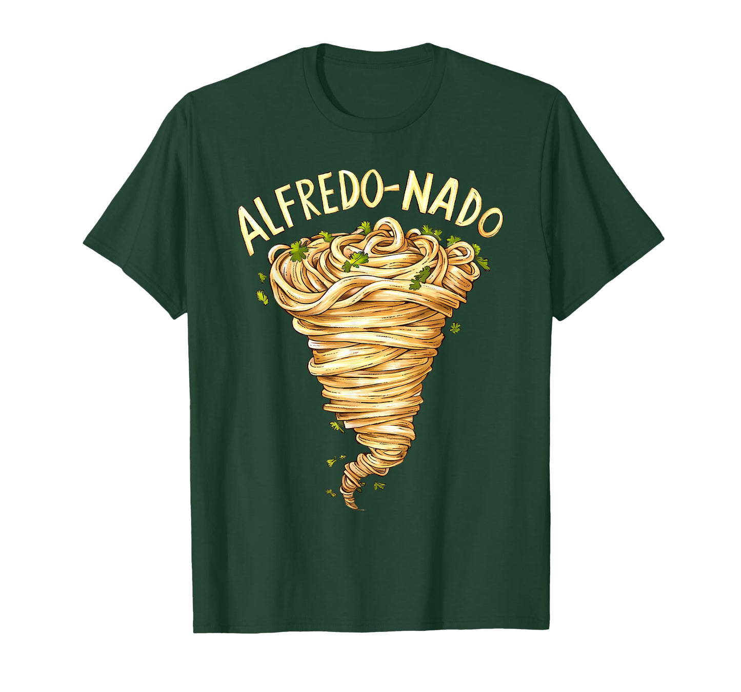 Alfredo Pasta Lover Food Fettuccine Sauce Tornado T-Shirt