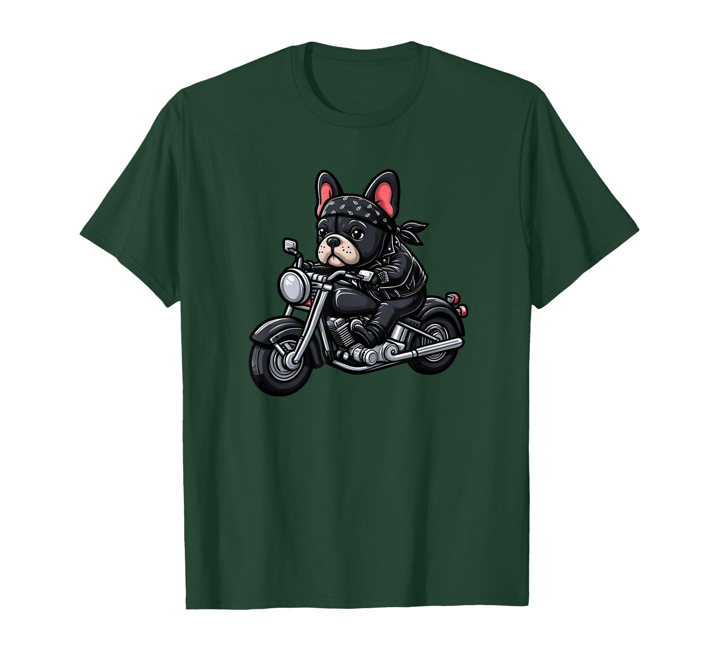 French Bulldog Biker Funny Dog Motorcycle T-Shirt for Men Women Kids