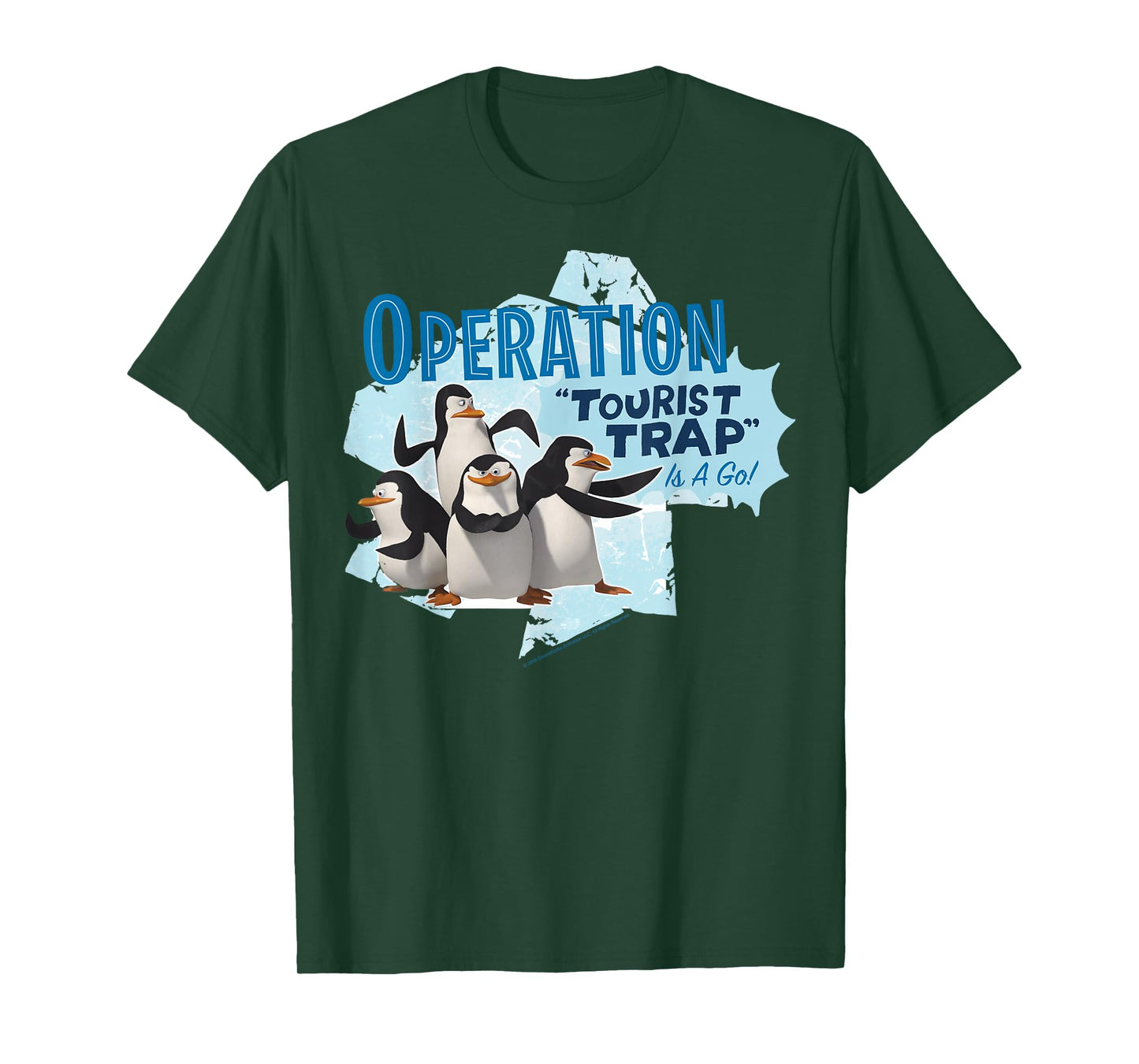 Madagascar Penguin Operation Tourist Trap Text Poster T-Shirt