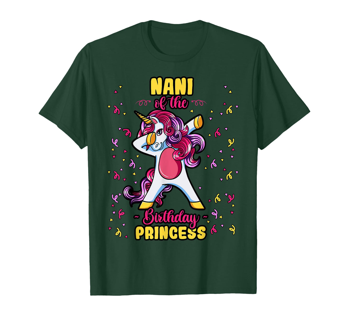 Nani Of The Birthday Princess Unicorn Bday Decor Party T-Shirt