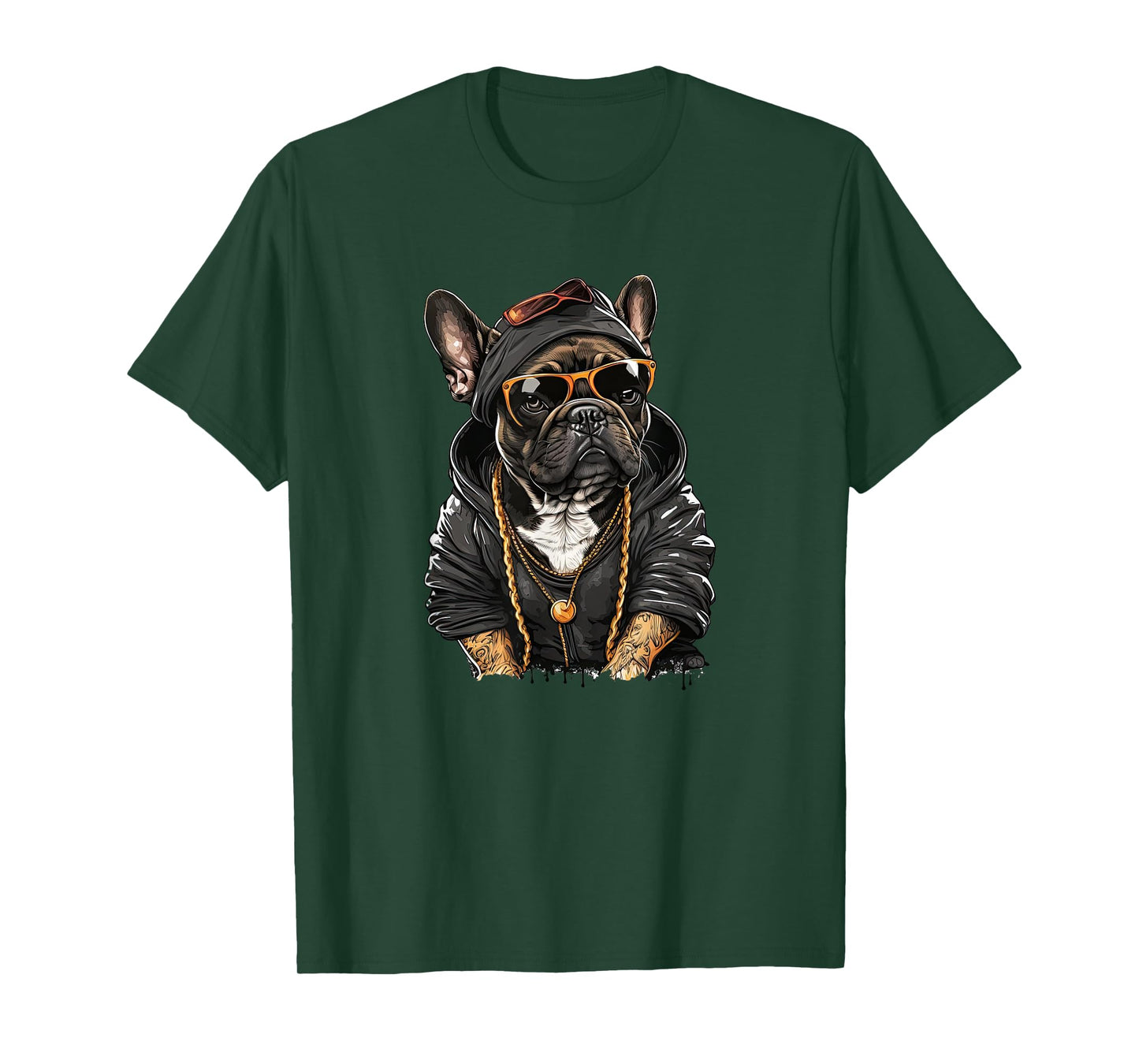 Funny French Bulldog Frenchie Rap hip hop R&B Men Women Girls Kids T-Shirt