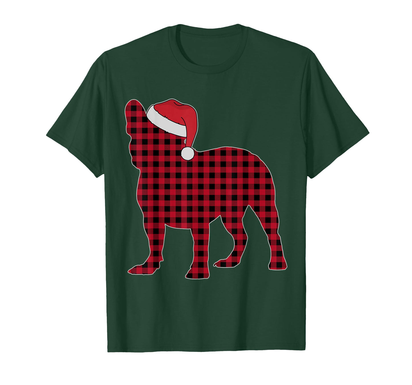 Red Plaid French Bulldog Buffalo Matching Family Dad Mom T-Shirt