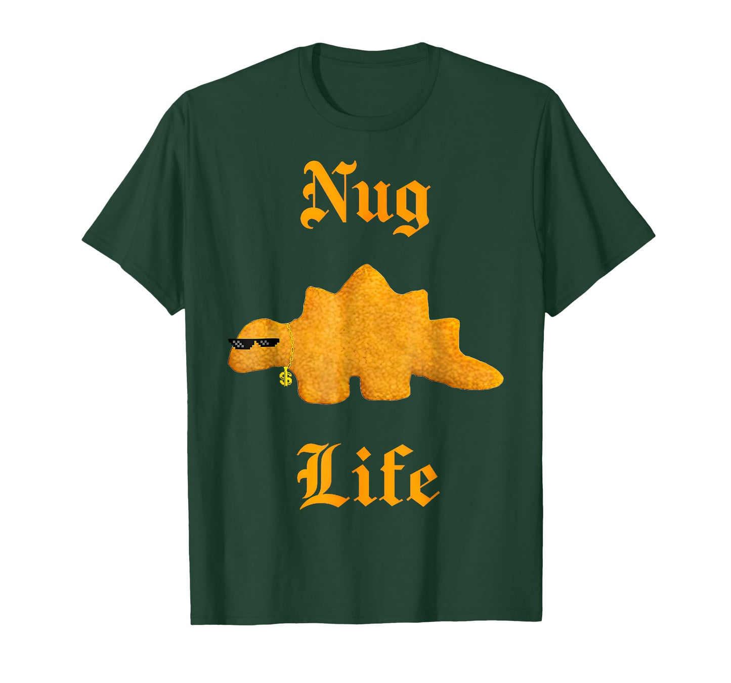 Nug Life Dinosaur Chicken Nugget Funny Retro T-Shirt