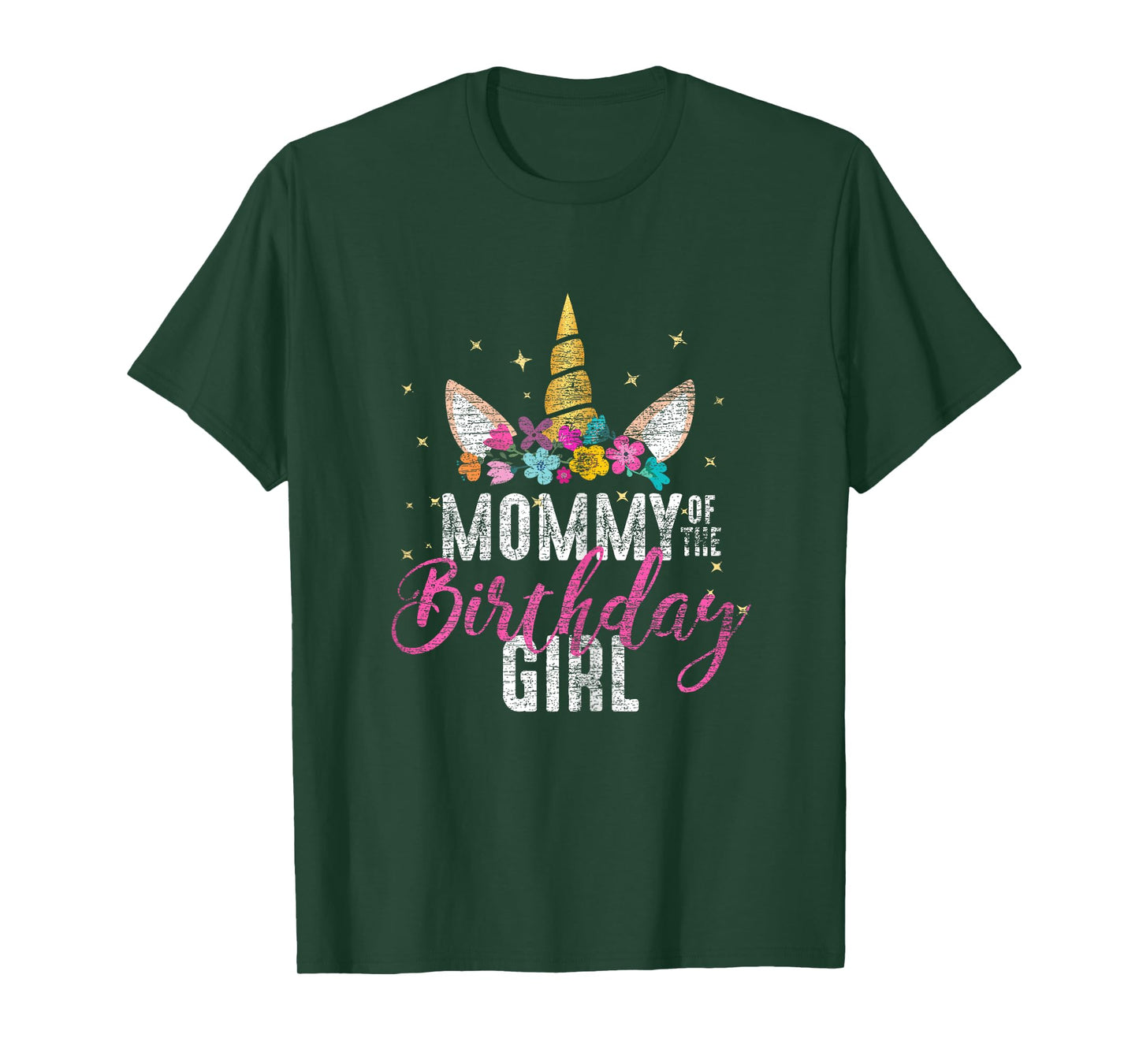 Mommy Of The Birthday Girl Mother Gift Unicorn Birthday T-Shirt