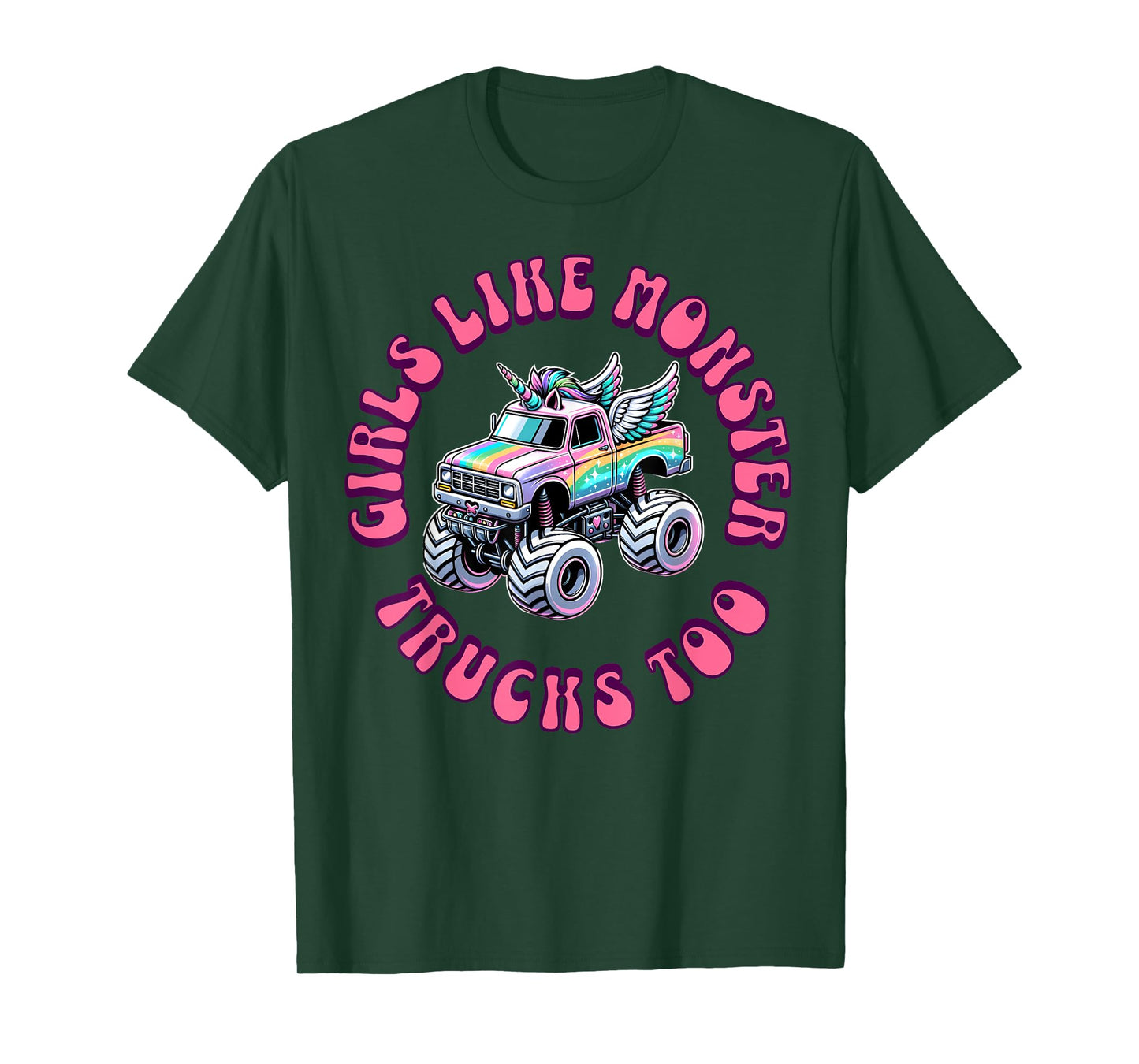Girls Like Monster Trucks Too Toddler Girl Monster Truck T-Shirt
