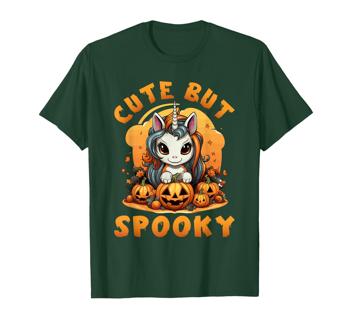 Cute Unicorn Halloween, Cute But Spooky Unicorn Girls T-Shirt