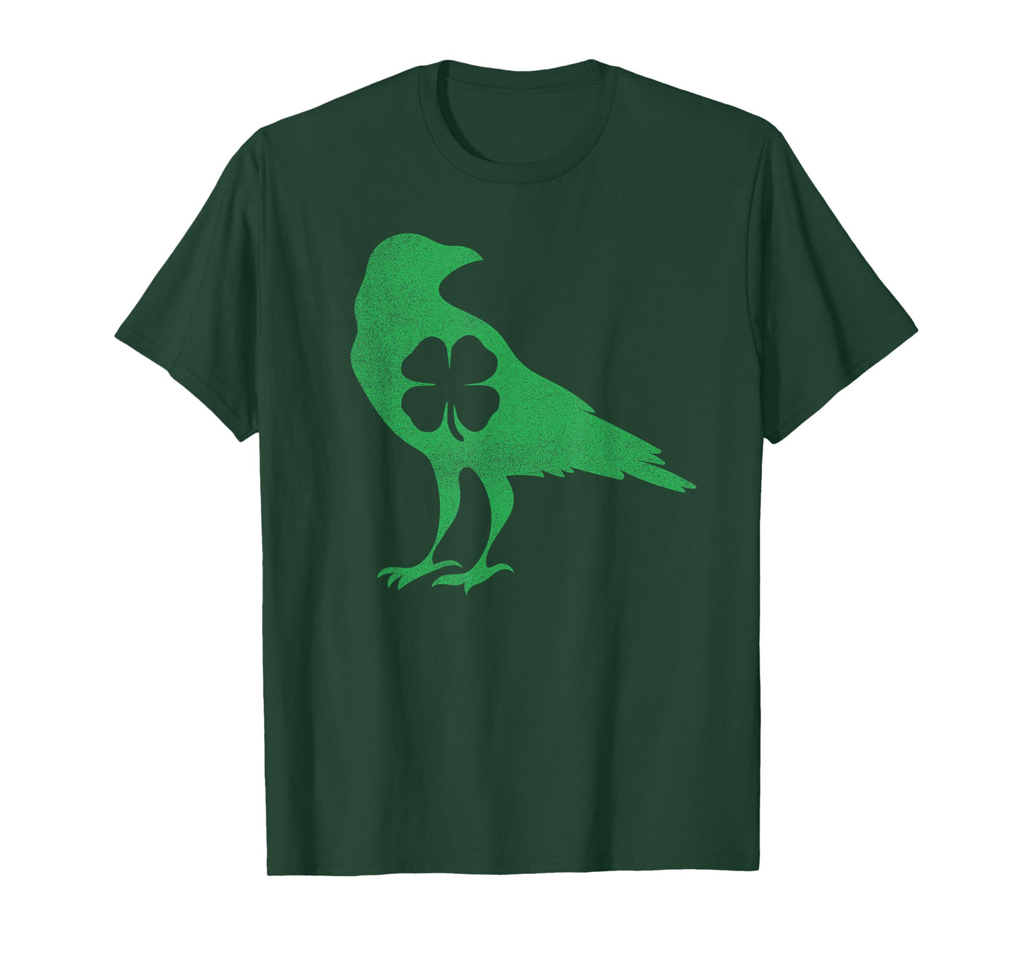 Raven Crow Bird Shamrock St. Patrick's Day Saint Paddy's T-Shirt