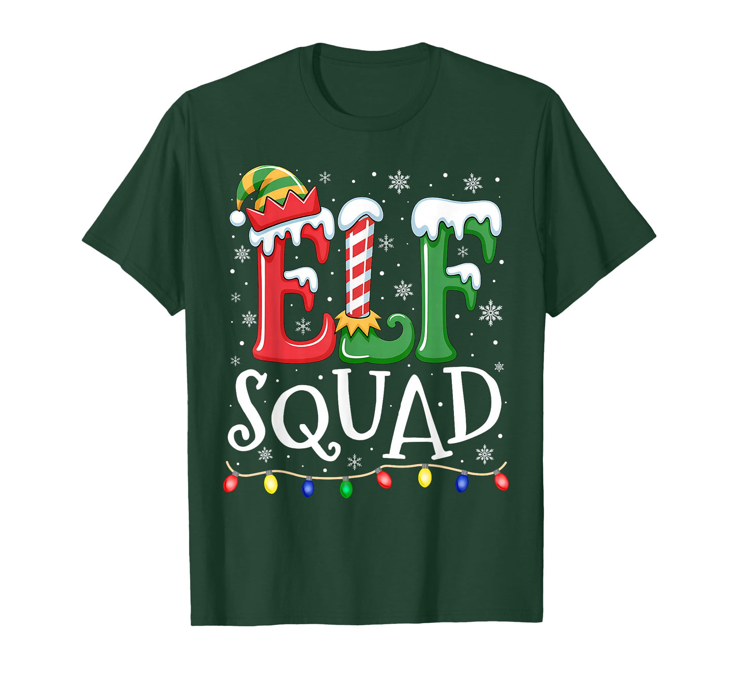 Elf Family Christmas Matching Pajamas Xmas Elf Squad T-Shirt