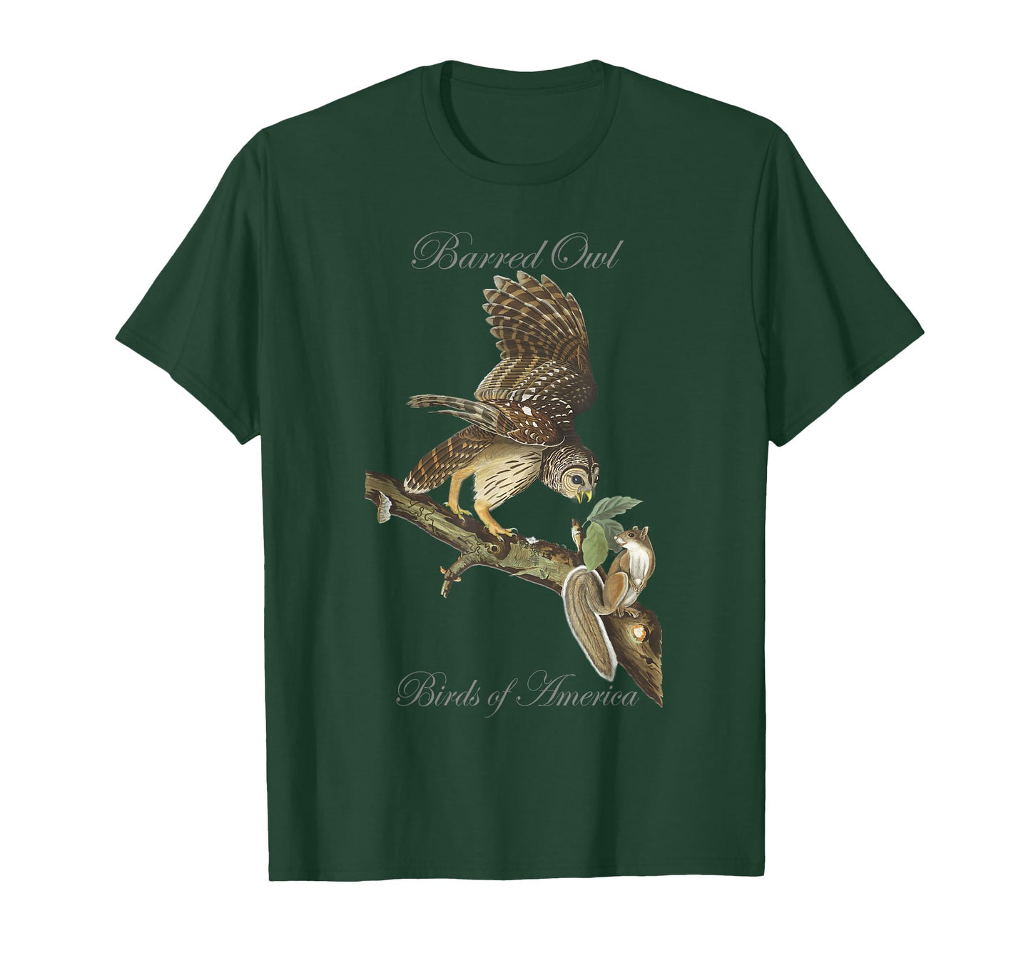 Barred Owl - Birds of America Series Audubon T-Shirt T-Shirt