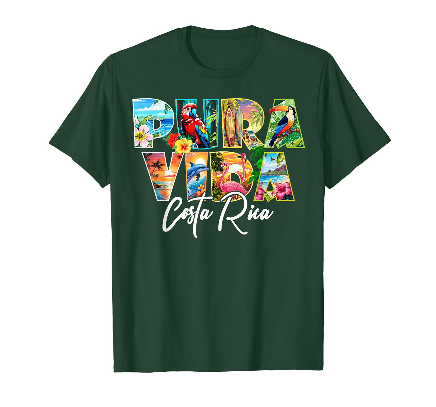 Pura Vida Costa Rica Tropical Travel Vibes Beach Life T-Shirt