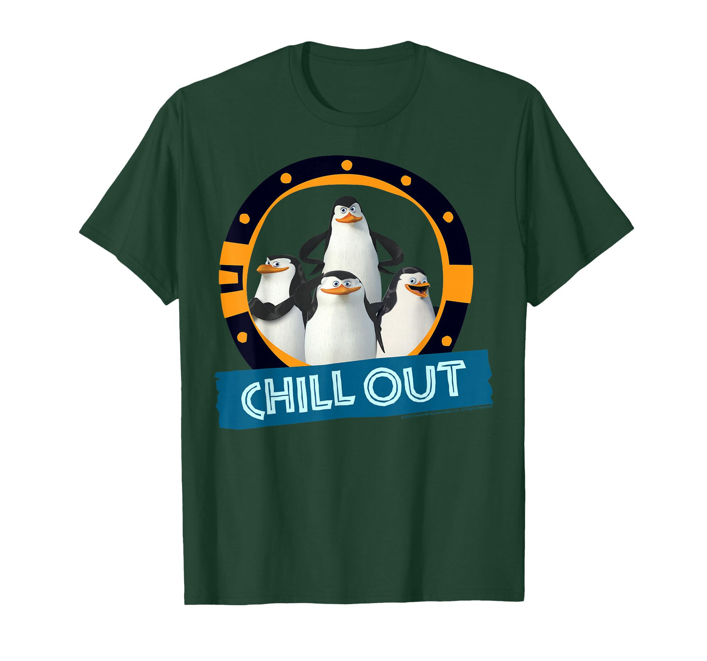 Madagascar Penguins Chill Out Text Poster T-Shirt