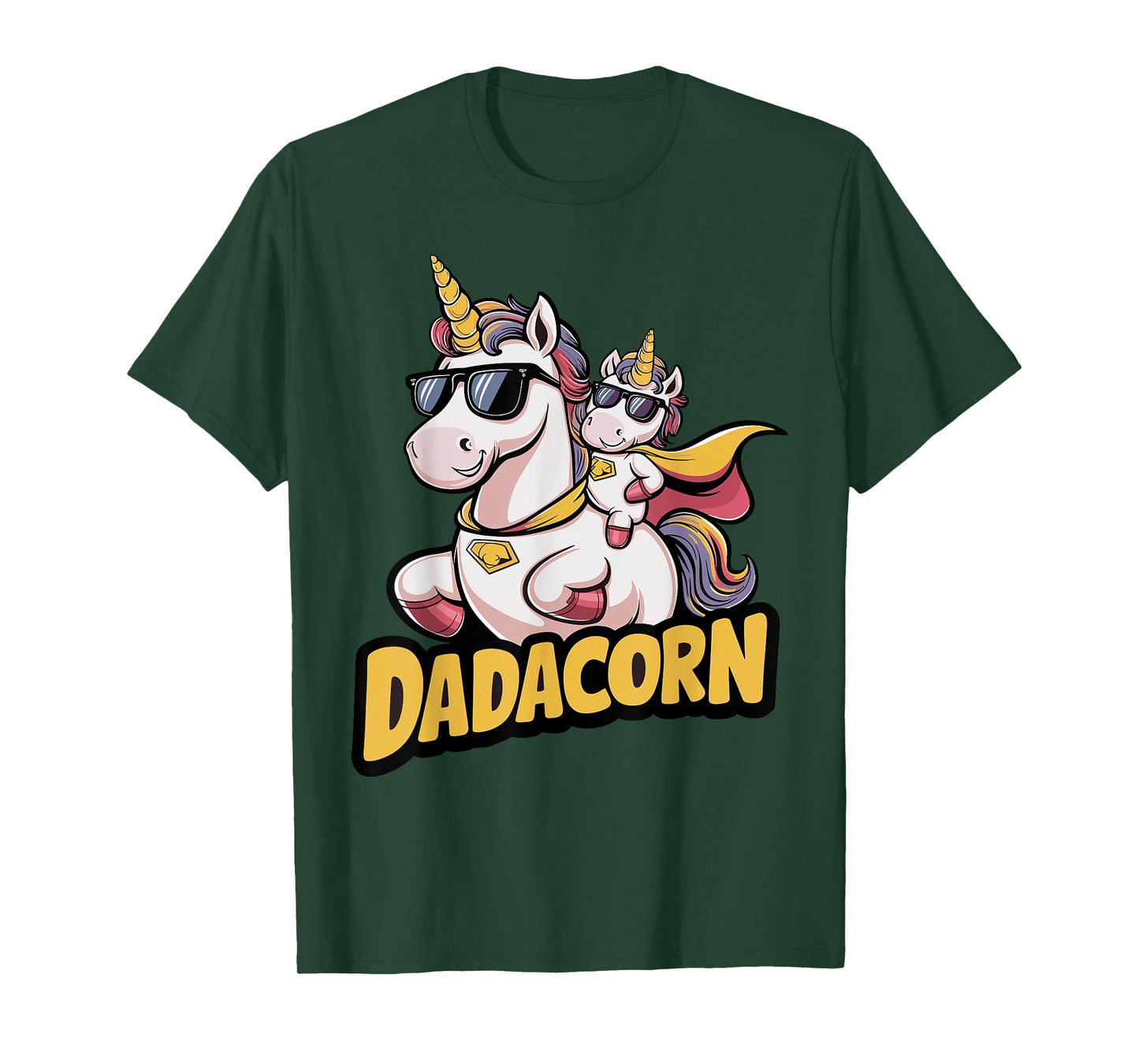 Dadacorn Unicorn Dad and Kid - Best Father's Day Funny T-Shirt