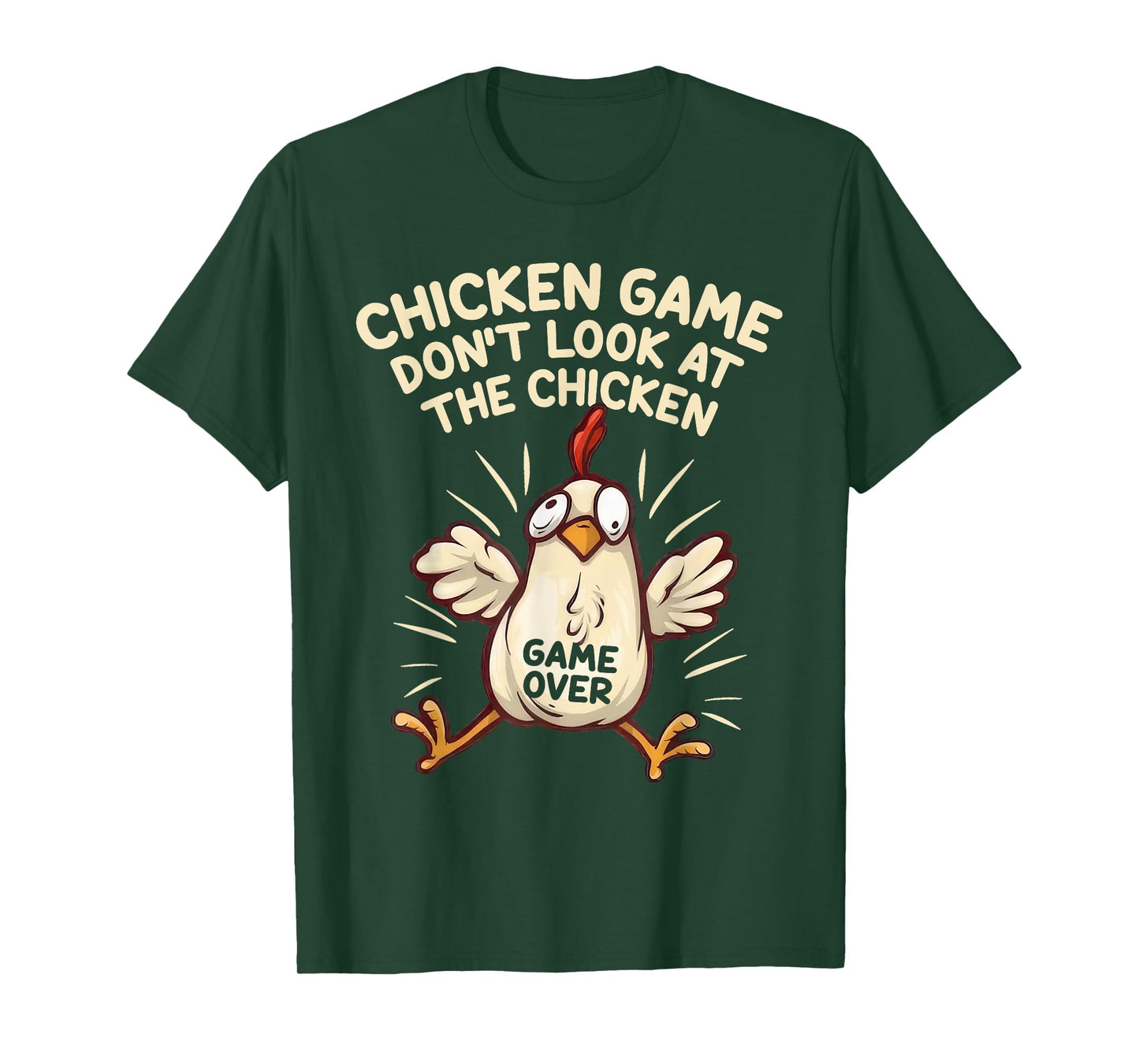 Funny Shirt Chicken Game Don't Look at the Chicken Meme Gag T-Shirt