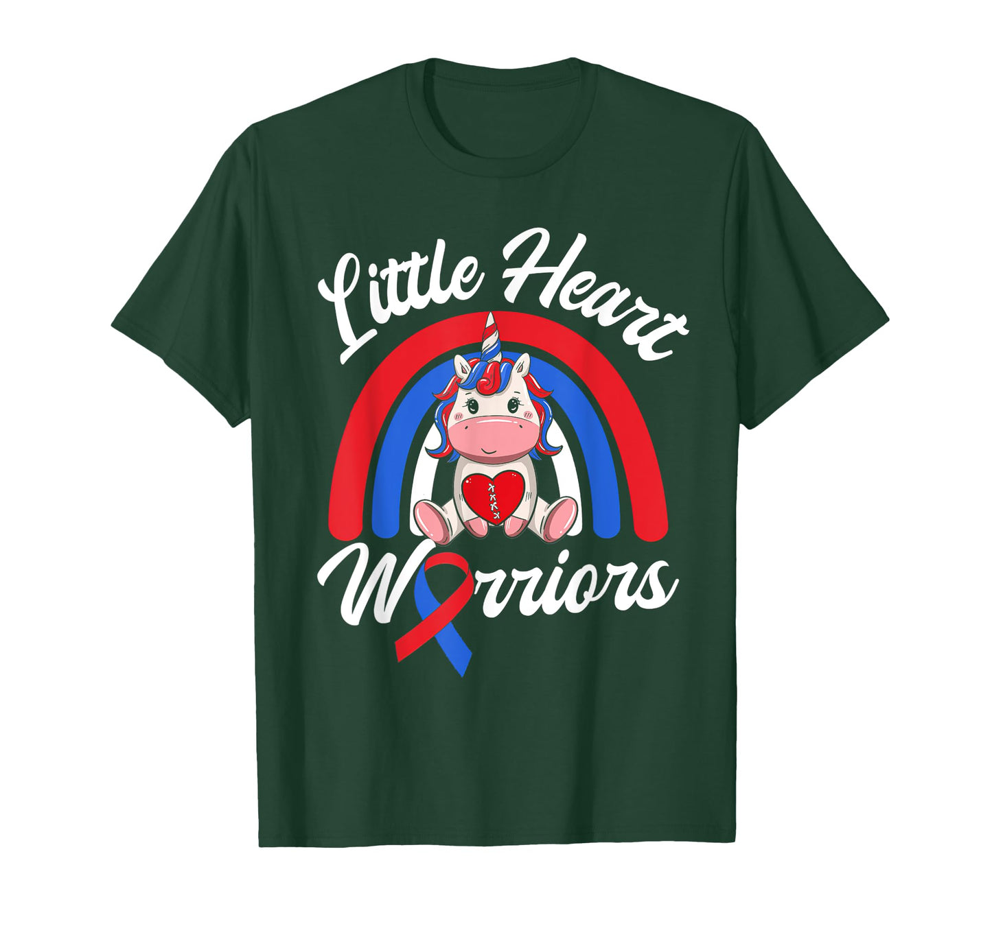 Kids CHD Awareness - Little Heart Warrior Magical Unicorn T-Shirt