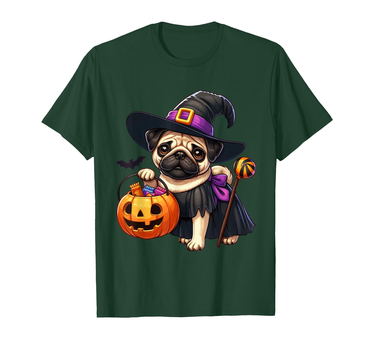 Pug Halloween Costume Witches For Lover Dog T-Shirt