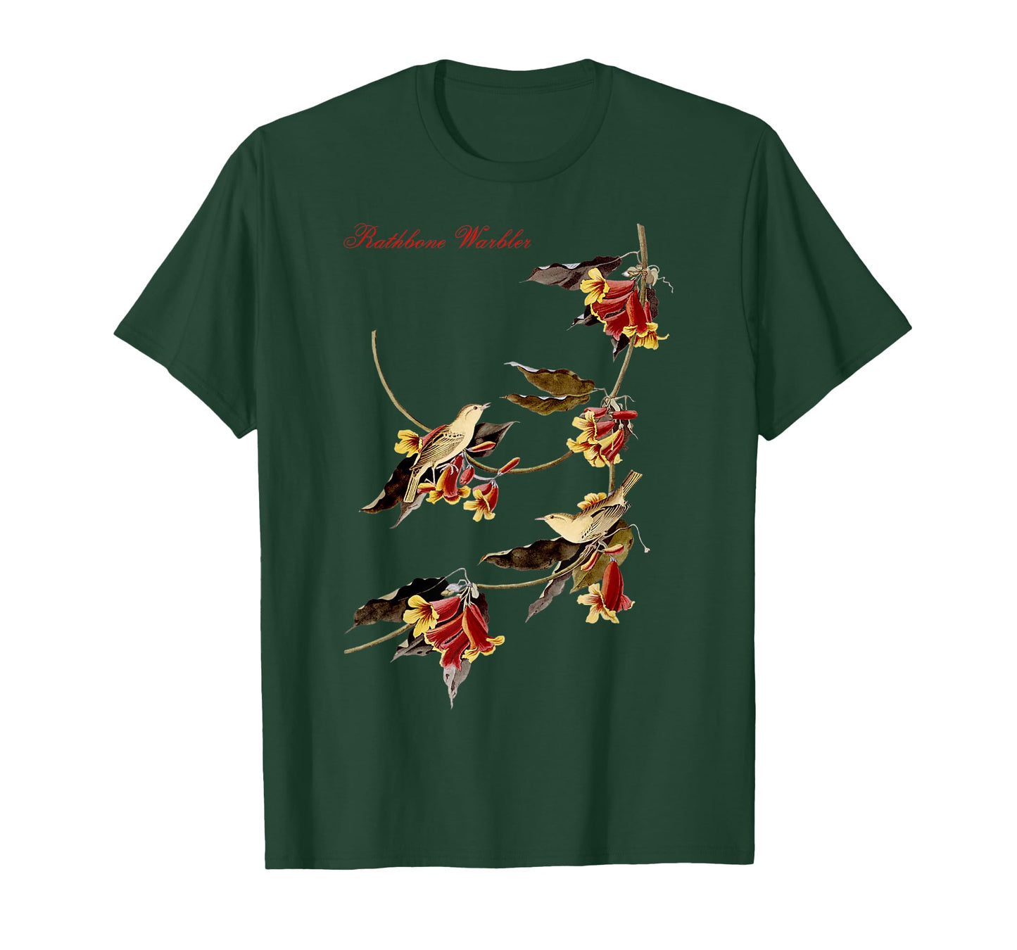 Audubon Rathbone Warbler North American Birds Education T-Shirt