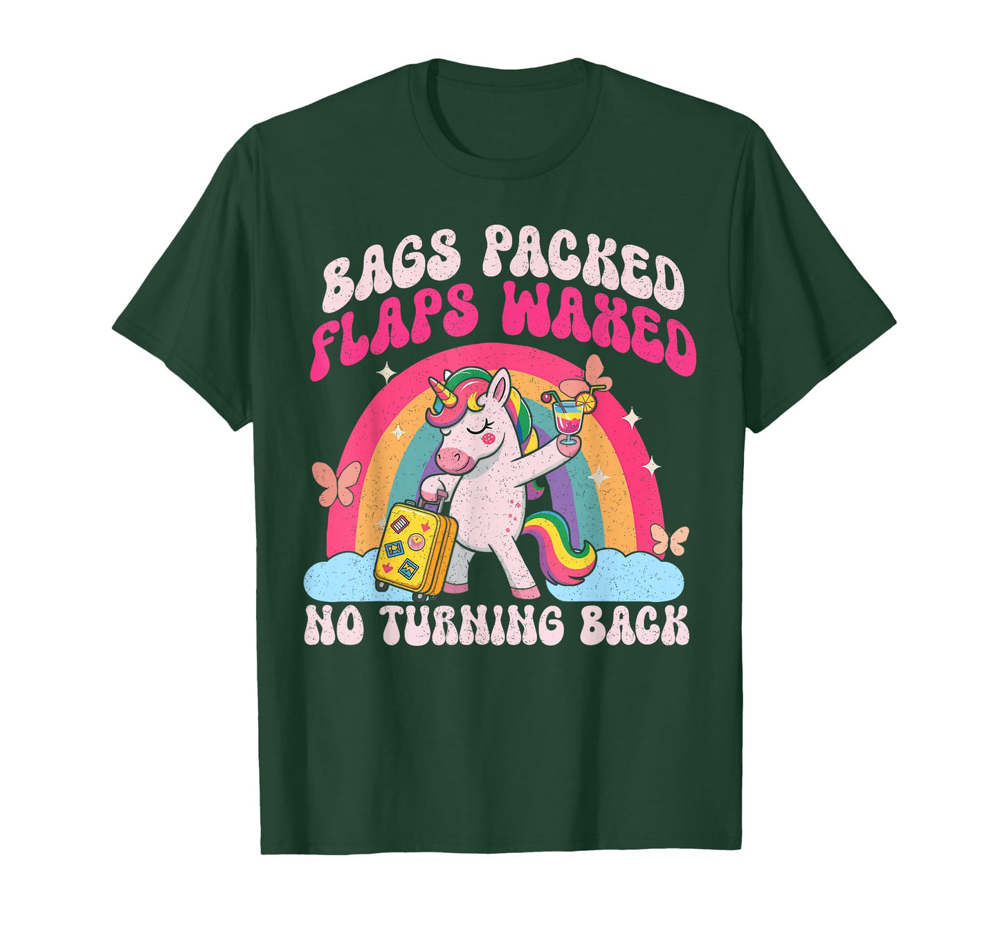 Funny Unicorn Inappropriate Dirty Bags Packed Flaps Waxed T-Shirt